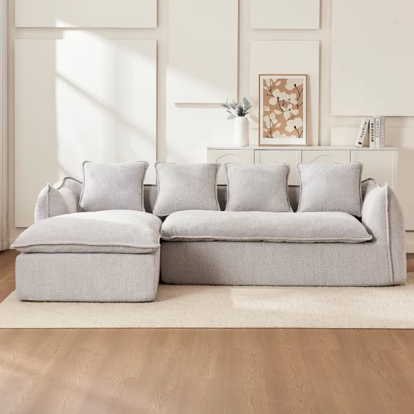 Deep Seat Compression Sofa 3 Seater for Living Room - Image 7