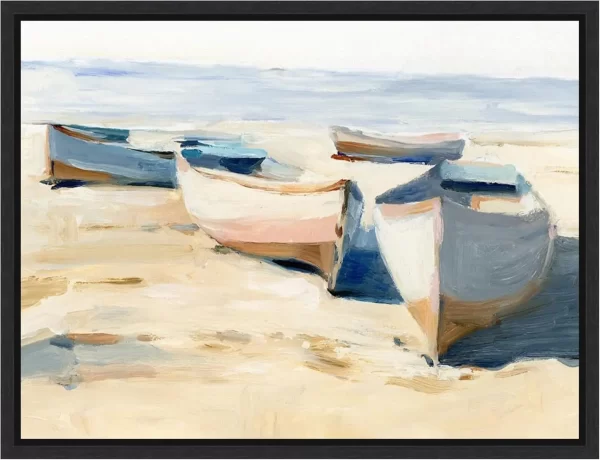 Framed Canvas Wall Art 32x42 Beached Boats I by Ethan Harper - Image 6