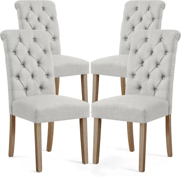 Leather Dining Chairs Kitchen Table Chairs Set of 4 - Image 19