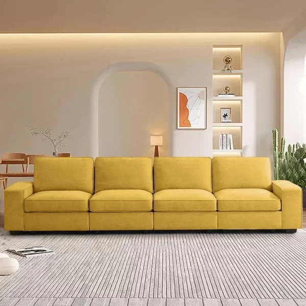 128" Modular Sofa Couch with Seat Storage