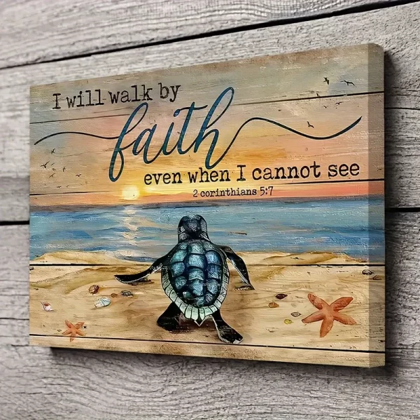 Sea Turtle Painting, Sand Beach Poster - Image 5