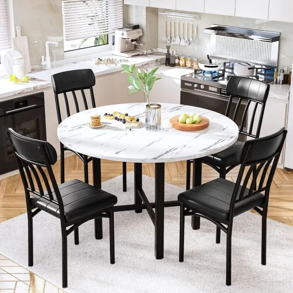 Round Dining Table Set for 4 - Image 3