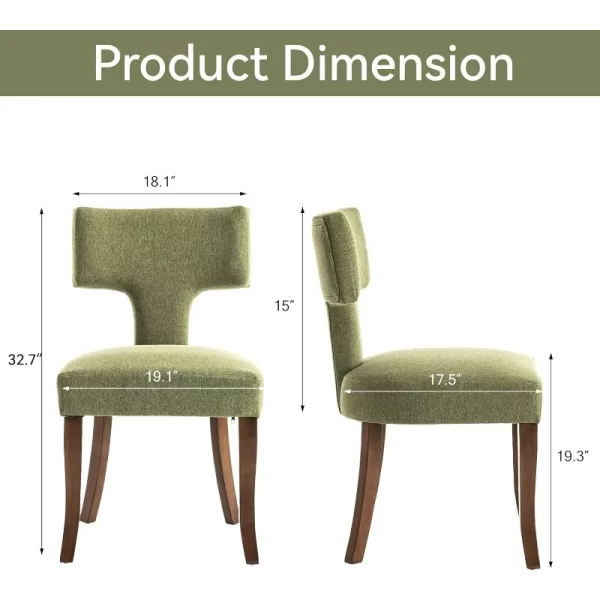 VKNOW Wooden Dining Chairs Set of 2 - Image 2