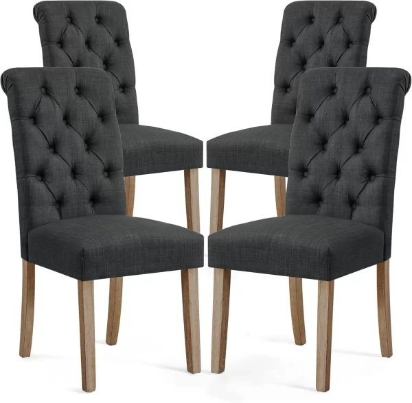 Leather Dining Chairs Kitchen Table Chairs Set of 4 - Image 15