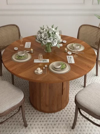 Round Dining Table for 4