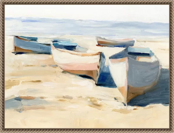 Framed Canvas Wall Art 32x42 Beached Boats I by Ethan Harper - Image 5