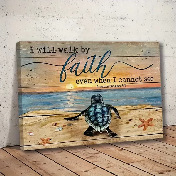 Sea Turtle Painting, Sand Beach Poster - Image 7