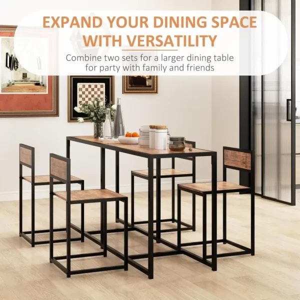 Industrial Dining Table Set for 2 for Small Spaces - Image 6