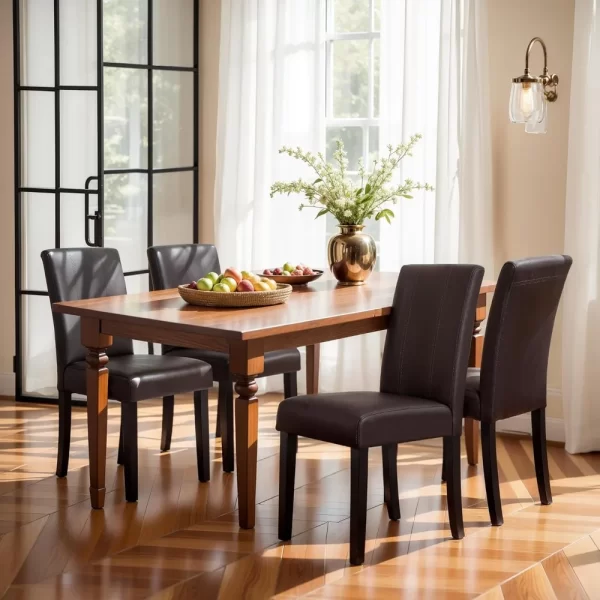 Leather Dining Chairs Kitchen Table Chairs Set of 4