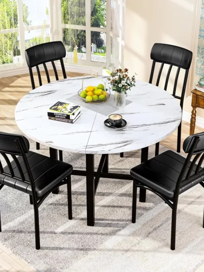 Round Dining Table Set for 4