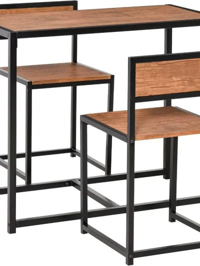 Industrial Dining Table Set for 2 for Small Spaces