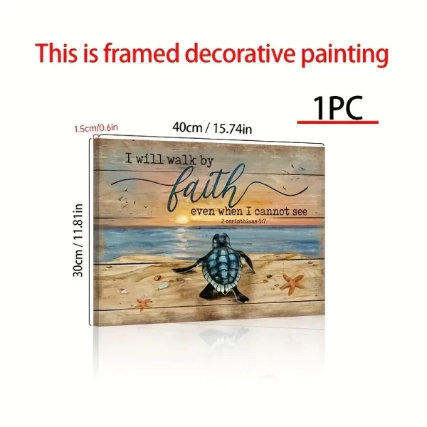 Sea Turtle Painting, Sand Beach Poster - Image 3