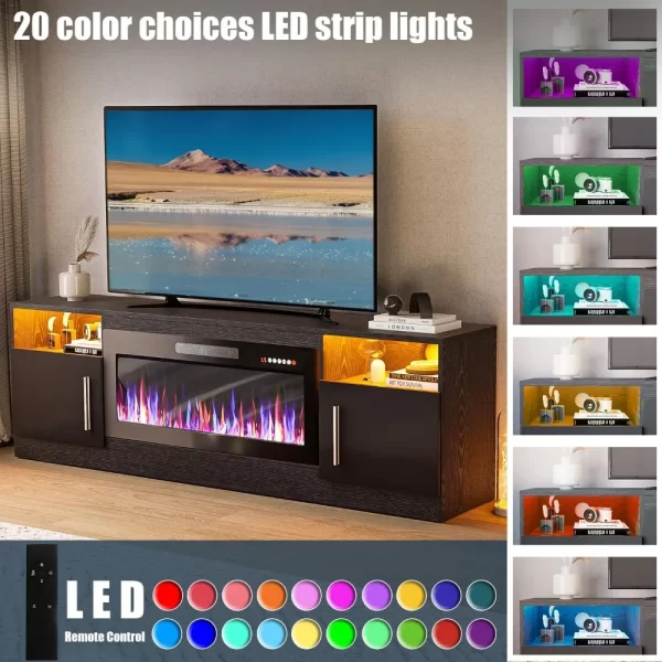 Fireplace with TV Stand 36" inch Electric Fireplace and Up to 80" TVs - Image 4