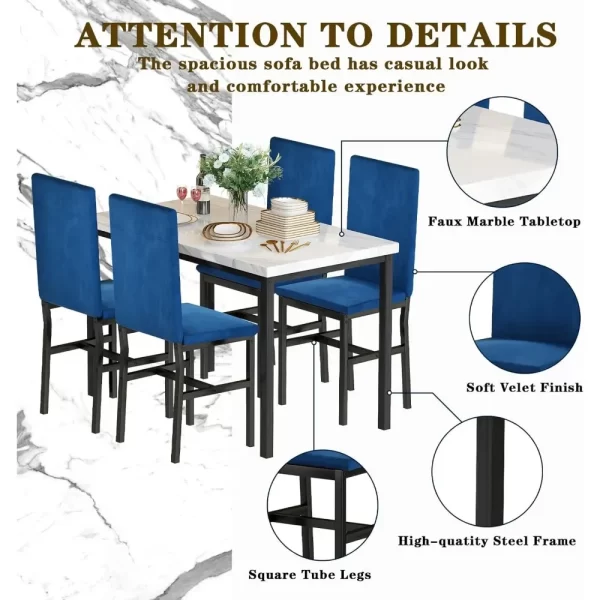 Modern Style Faux Marble Tabletop for Dining Room - Image 5