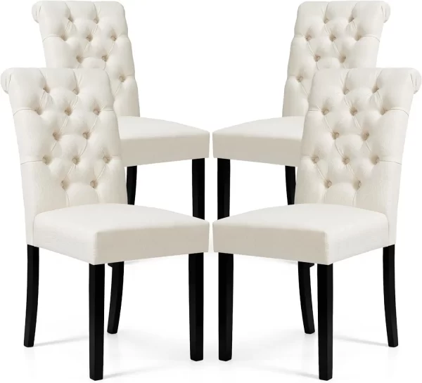 Leather Dining Chairs Kitchen Table Chairs Set of 4 - Image 20