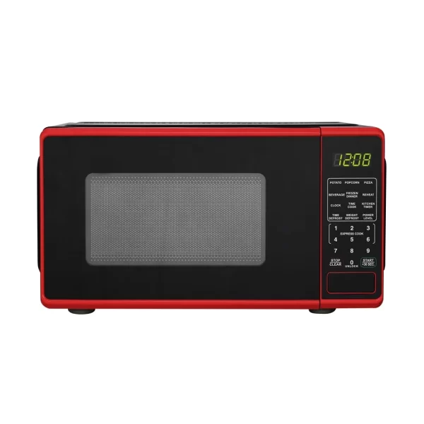Compact 0.7 Cu ft Countertop Microwave Oven 700 Watts LED Display Kitchen - Image 2