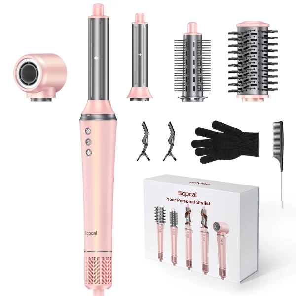 Bopcal 5 In 1 Hair Dryer Hot Air Comb Electric Hair Curling Iron 1200W - Image 8