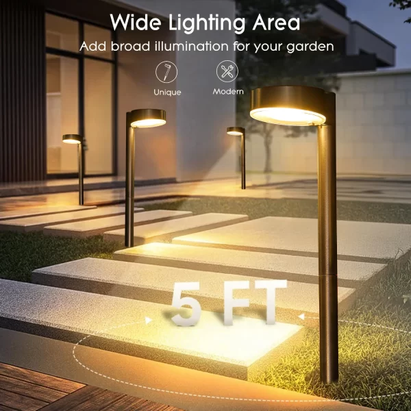 2/4/8 Pack Solar Pathway Bright 12 LED Solar Lights Outdoor for Yard - Image 4