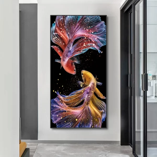 1pc Abstract Koi Canvas Painting Wall - Image 3