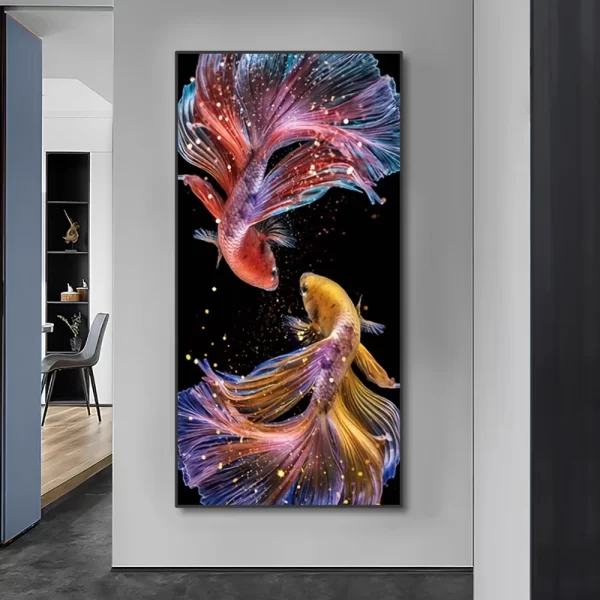 1pc Abstract Koi Canvas Painting Wall - Image 4