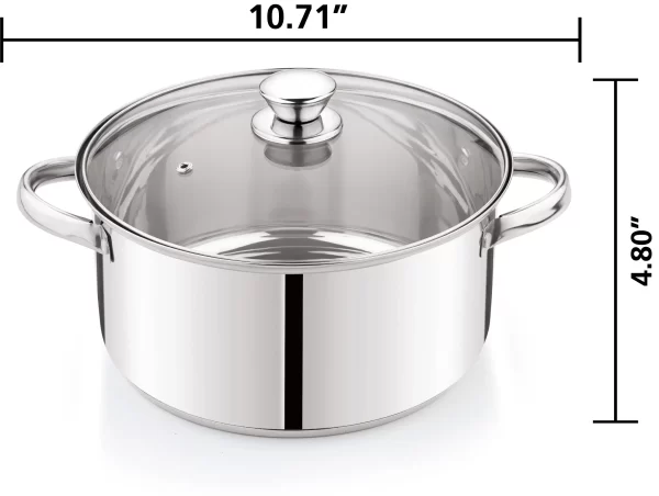 10-Piece Nonstick Stainless Steel Cookware Set for Durability and Style - Image 3