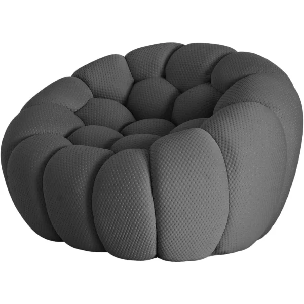 49.21'' Modern Lazy Bubble Sofa, Oversized Bubble Couch Chair, Upholstered Mesh Fabric Bubble Sofa, 3D Honeycomb Shape - Image 6