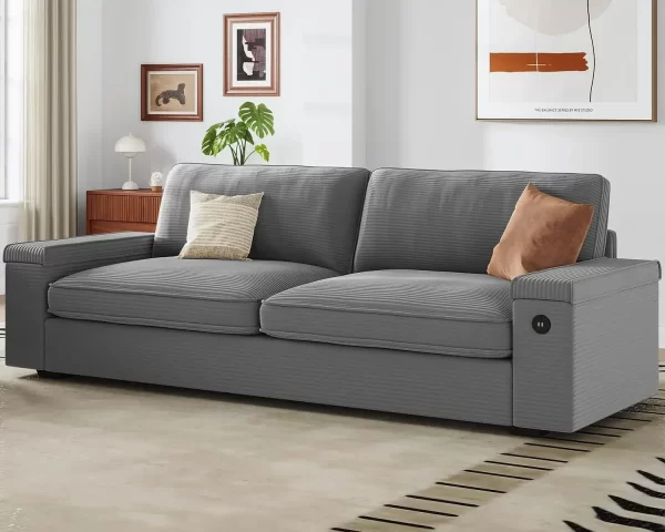 Modern Sofas Couches for Living Room, Comfy Couch with Extra Deep Seats, Oversized Loveseat Sofa with Storage - Image 8
