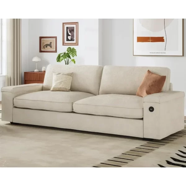 Modern Sofas Couches for Living Room, Comfy Couch with Extra Deep Seats, Oversized Loveseat Sofa with Storage - Image 2