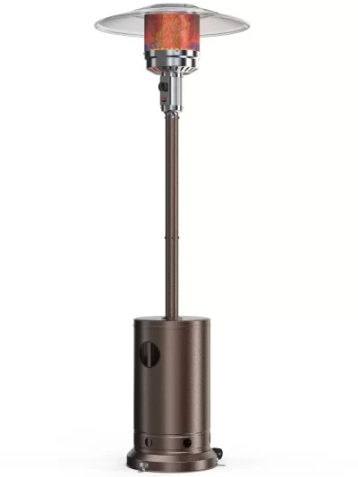 Propane Patio Heater with Tabletop, Double-Layer Stainless Steel Burner and Safety Protection System, Outdoor Patio