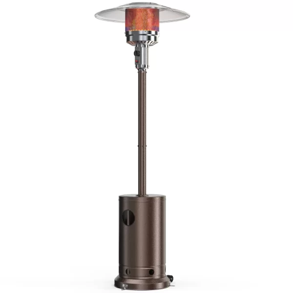 Propane Patio Heater with Tabletop, Double-Layer Stainless Steel Burner and Safety Protection System, Outdoor Patio