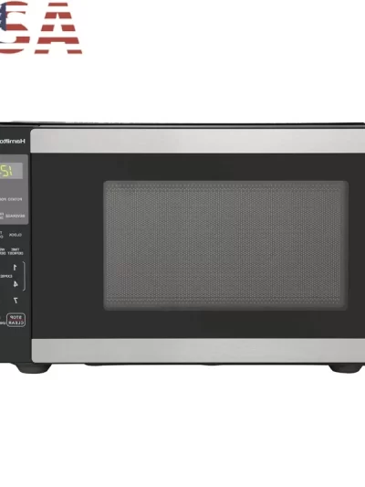 900W Stainless Steel Countertop Microwave Oven 0.9 Cu ft Touch Control 6 Auto Cook Menus Child Safety Lock Timer Defrost