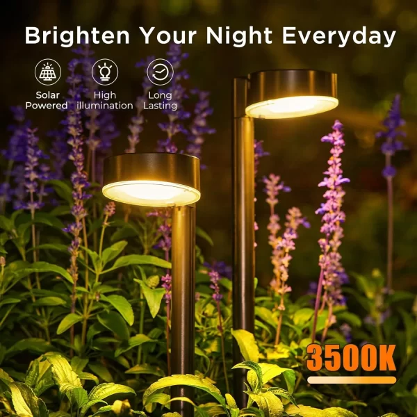 2/4/8 Pack Solar Pathway Bright 12 LED Solar Lights Outdoor for Yard - Image 5