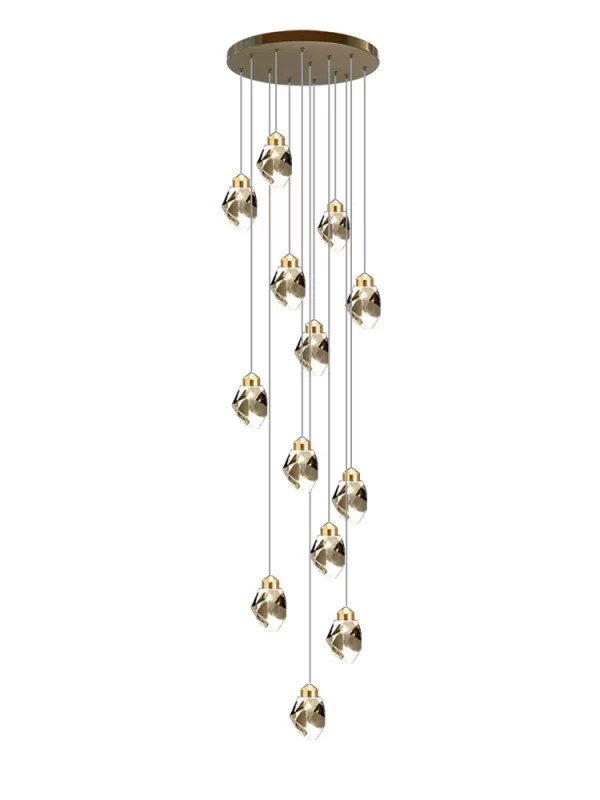 Nordic Crystal Chandelier Duplex Loft Hanging Lamps Staircase Suspended Pendant - Image 6