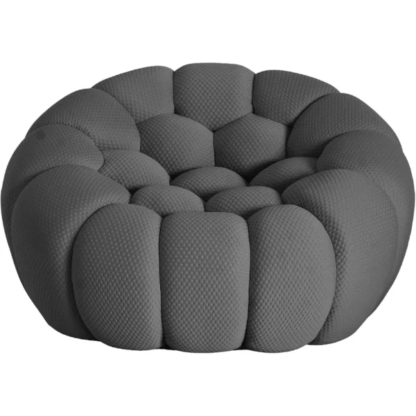 49.21'' Modern Lazy Bubble Sofa, Oversized Bubble Couch Chair, Upholstered Mesh Fabric Bubble Sofa, 3D Honeycomb Shape - Image 4