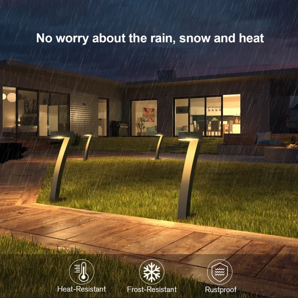 6Pack Bright Solar Outdoor Pathway, 12 Hours Solar Garden Lights - Image 4
