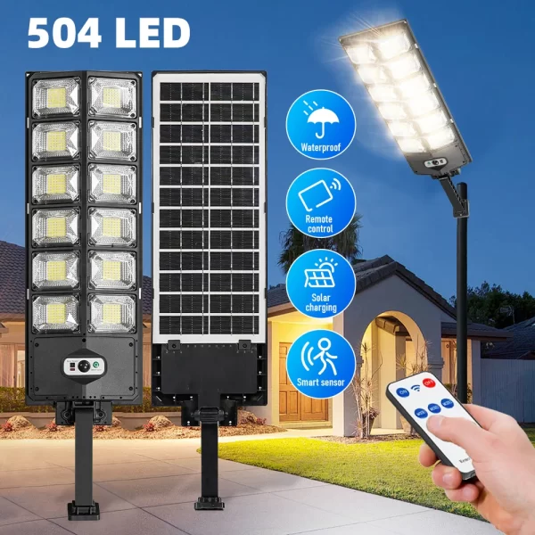 504 LED Powerful Solar Motion Sensor External Waterproof Outdoor Light - Image 2