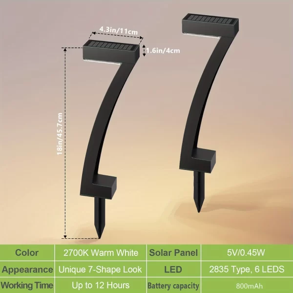 6Pack Bright Solar Outdoor Pathway, 12 Hours Solar Garden Lights - Image 3