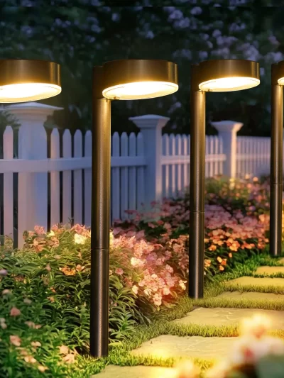 2/4/8 Pack Solar Pathway Bright 12 LED Solar Lights Outdoor for Yard