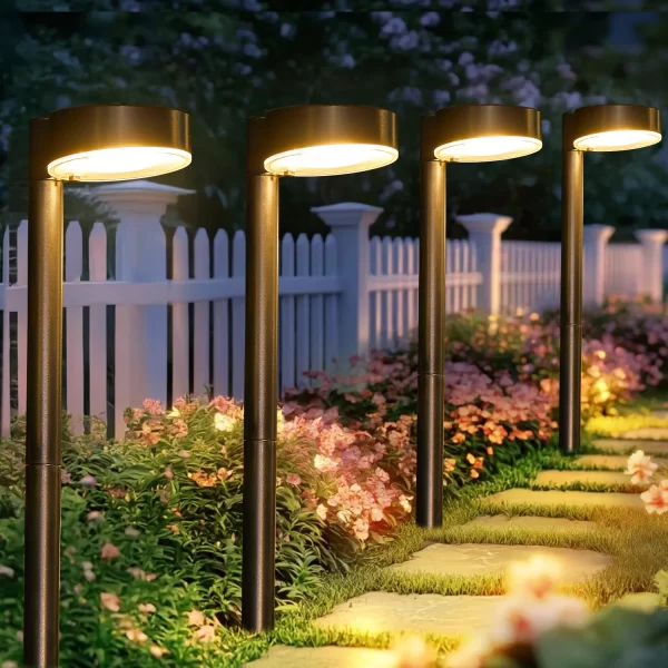 2/4/8 Pack Solar Pathway Bright 12 LED Solar Lights Outdoor for Yard