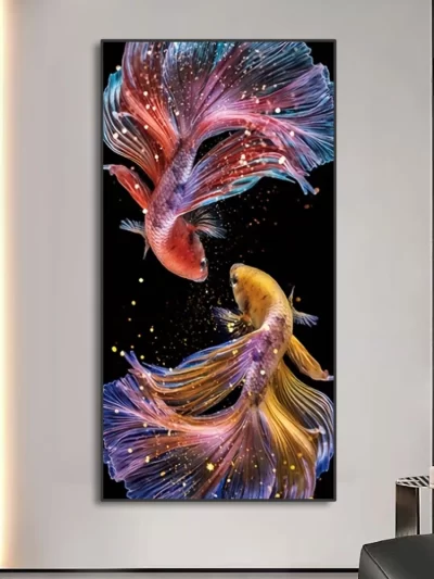 1pc Abstract Koi Canvas Painting Wall