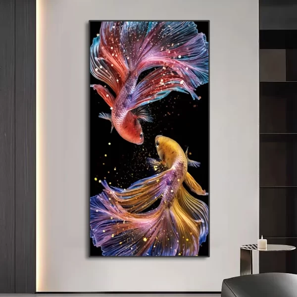 1pc Abstract Koi Canvas Painting Wall