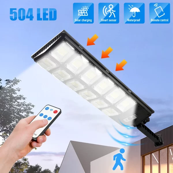 504 LED Powerful Solar Motion Sensor External Waterproof Outdoor Light - Image 3