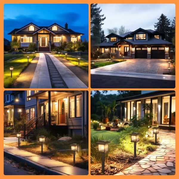 2/6-Pack Solar Auto On/Off Solar Garden &  Outdoor Lights - Image 6