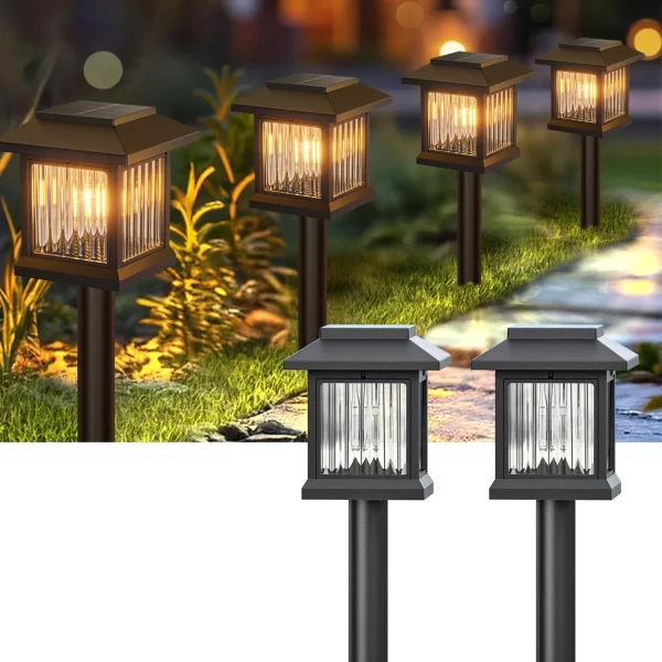 2/6-Pack Solar Auto On/Off Solar Garden &  Outdoor Lights - Image 7