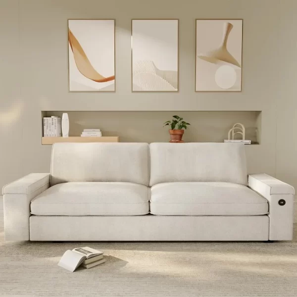 Modern Sofas Couches for Living Room, Comfy Couch with Extra Deep Seats, Oversized Loveseat Sofa with Storage - Image 6