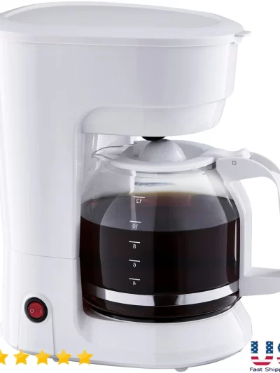 12 Cup Coffee Maker 1.8L Plastic Glass Auto Keep Warm Indicator Light Dishwasher Safe