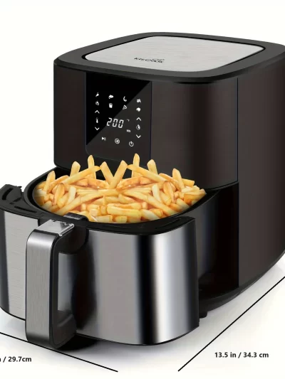 KitCook Large Air Fryer, 1500W 7QT Air Fryer Cooker, Adjustable Temperature 100-400°F, 8 Presets Menu, Digital Touch Screen