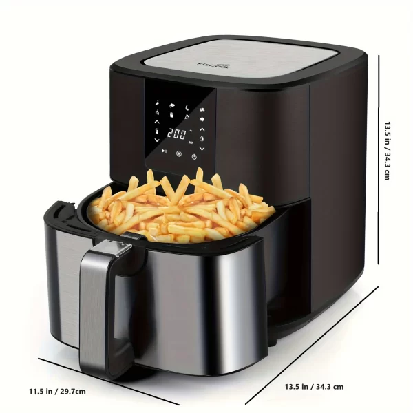 KitCook Large Air Fryer, 1500W 7QT Air Fryer Cooker, Adjustable Temperature 100-400°F, 8 Presets Menu, Digital Touch Screen