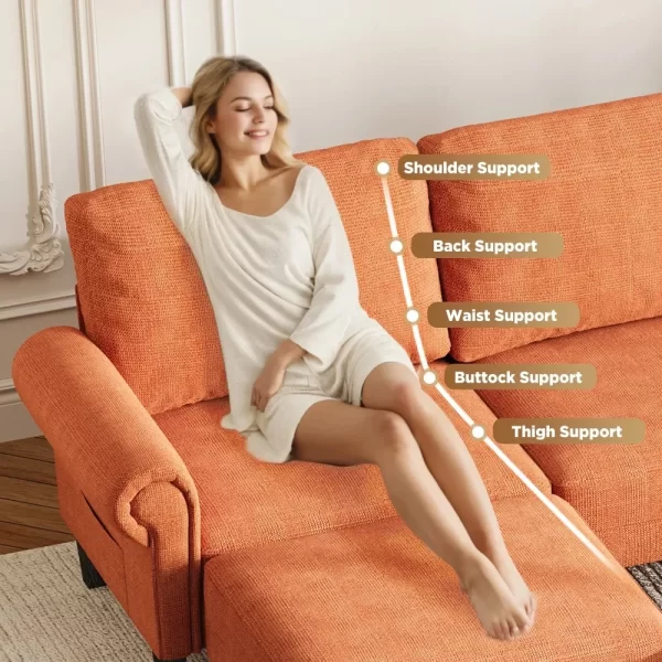 Modular 60 Inch Loveseat Sectional Couches for Living and Dining Room - Image 3