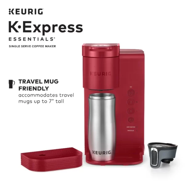 Keurig K-Express Essentials Red Single-Serve K-Cup Pod Coffee Maker - Image 6